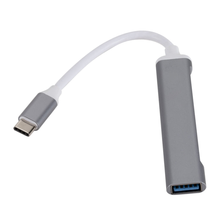 C809 USB 3.0 x 1 + USB 2.0 x 3 to USB-C / Type-C Multi-function Splitter HUB Adapter, C809 – Aluminum Alloy