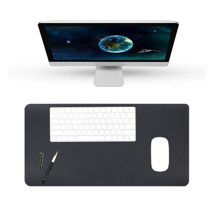 BUBM Multifunction Super Large Non-slip PU Leather Single-sided Mouse Pad Office Desk Mat, Size: 60 x 30cm, 60 x 30cm – Waterproof, Wear-resistant, Leather 60 x 30cm Black