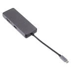 8 in 1 Type-C to HDMI + USB 3.0 + USB 3.0 + Type-C + LAN + VGA + TF/SD Card Reader Adapter – 4K