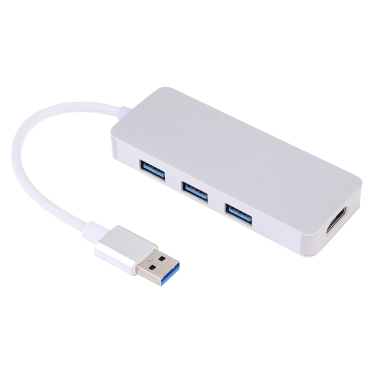 4 in 1 USB 3.0 to 3 x USB 3.0 + HDMI Adapter – Plug-and-play Default Title