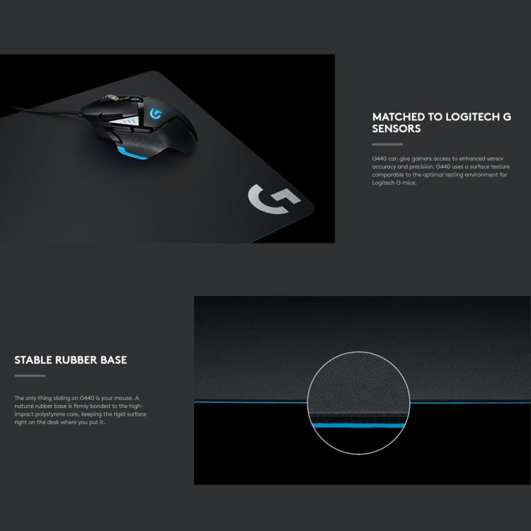 Logitech G440 Hard E-sport Gaming Mouse Pad, Size: 34 x 28cm, G440 Hard – Durable Build, Easy to Use