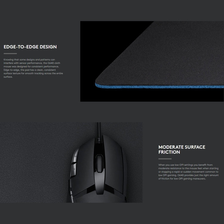 Logitech G640 Cloth Soft E-sport Gaming Mouse Pad, Size: 46 x 40cm, G640 Cloth Soft – Durable Build, Easy to Use