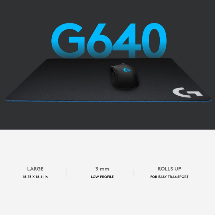 Logitech G640 Cloth Soft E-sport Gaming Mouse Pad, Size: 46 x 40cm, G640 Cloth Soft – Durable Build, Easy to Use