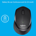 Logitech M330 Wireless Optical Mute Mouse with Micro USB Receiver – Durable Build, Easy to Use