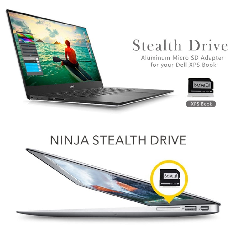 BASEQI Hidden Aluminum Alloy High Speed SD Card Case for Dell XPS 13.3 inch Laptop – Aluminum Alloy, For Dell XPS 13.3 inch