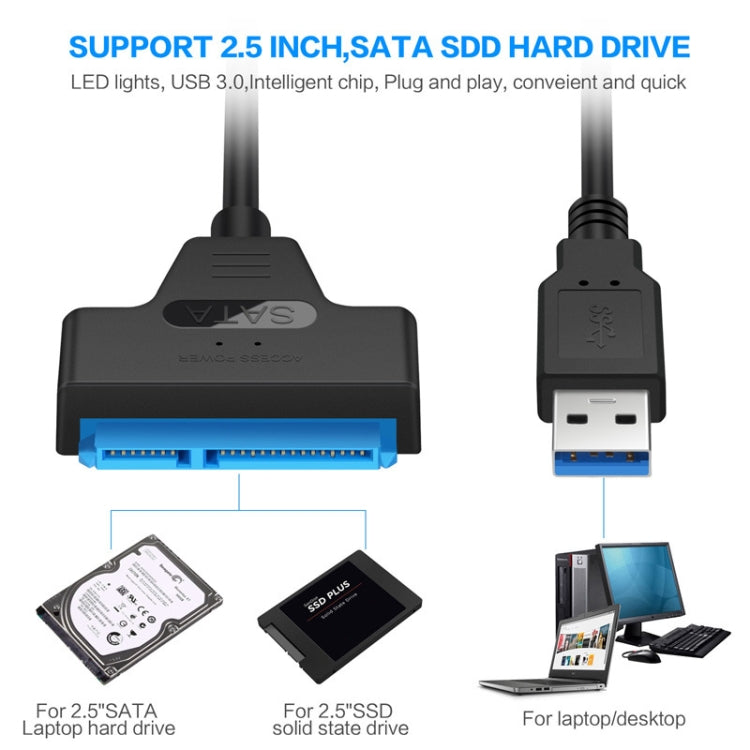 Professional SATA to USB 3.0 Cable Adapter 2.5 inch SSD Hard Drive Expanding Connector, 2.5 inch – Durable Build, Easy to Use