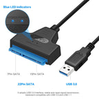 Professional SATA to USB 3.0 Cable Adapter 2.5 inch SSD Hard Drive Expanding Connector, 2.5 inch – Durable Build, Easy to Use