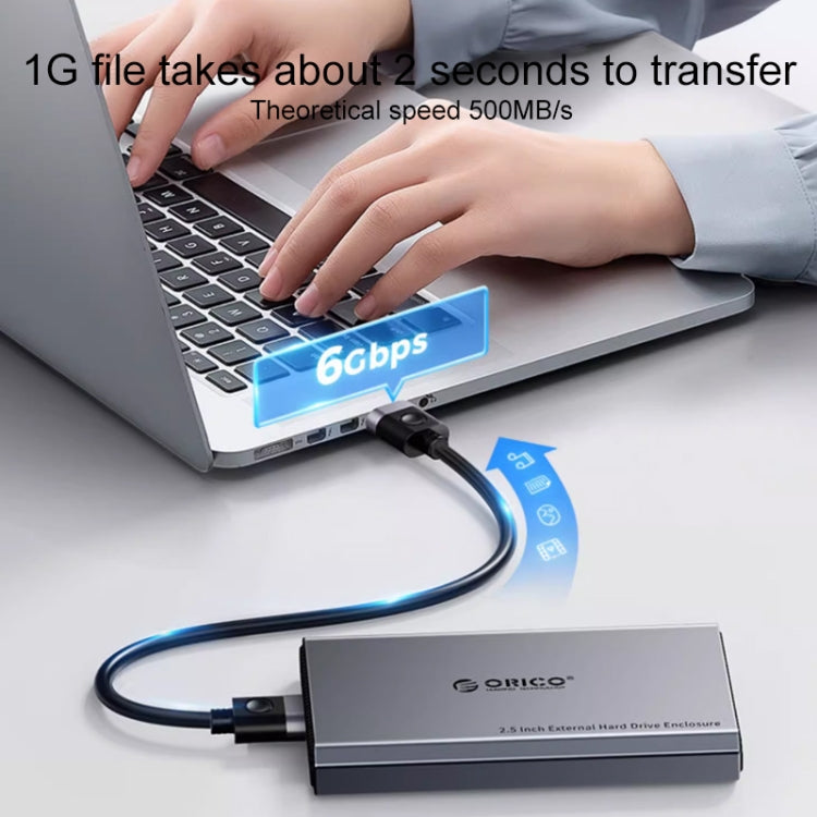 ORICO DD25 C3 2.5 inch Type-C to Type-C and USB Mechanical SSD Enclosure, Supported Capacity: 6TB – Aluminum Alloy