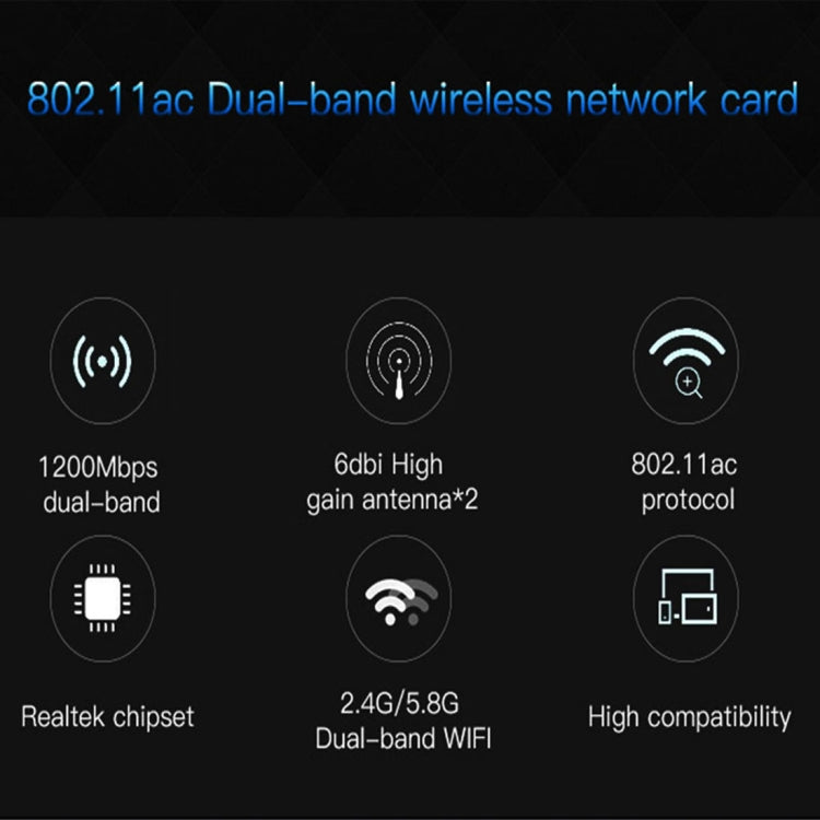 EDUP EP-9607 1200Mbps Dual-Band PCI-E Express Wireless Adapter Network Card with 2 x 6dBi Antennas, EP-9607 1200Mbps – Durable Build, Easy to Use