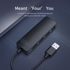 ORICO FL02 480Mbps 4 Ports USB 2.0 HUB, FL02 – TPU