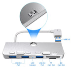Rocketek For iMac USB3.0 x 3 + SD / TF Multi-function HUB Expansion Dock, USB3.0 x 3 + SD / TF – Aluminum Alloy