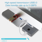 Rocketek For iMac USB3.0 x 3 + SD / TF Multi-function HUB Expansion Dock, USB3.0 x 3 + SD / TF – Aluminum Alloy