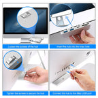 Rocketek For iMac USB3.0 x 3 + SD / TF Multi-function HUB Expansion Dock, USB3.0 x 3 + SD / TF – Aluminum Alloy