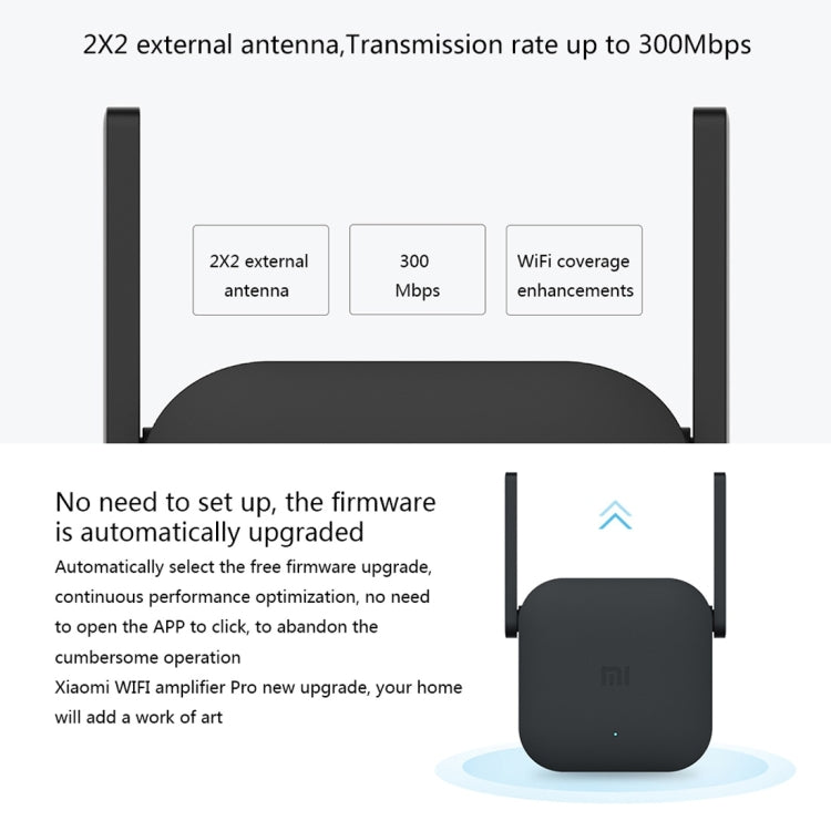 Original Xiaomi Mi WiFi Amplifier Pro 300Mbps WiFi Smart Extender Router with 2x2 External Antennas, US Plug, Amplifier Pro – Durable Build, Easy to Use