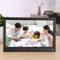 12.5 inch FHD LED Display Digital Photo Frame with Holder & Remote Control, MSTAR V56 Program, Support USB / SD Card Input Black