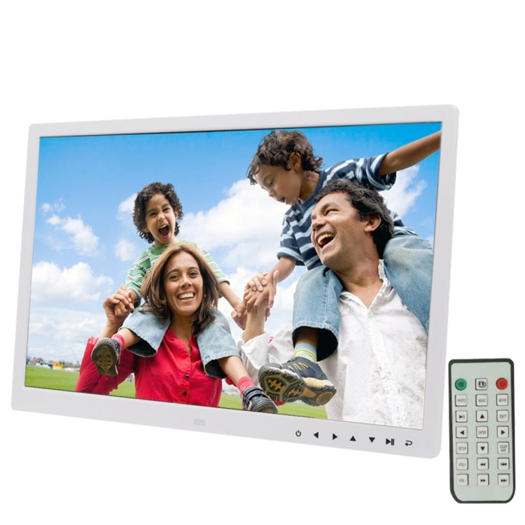 17.0 inch LED Display Digital Photo Frame with 7-keys Touch Button Control / Holder / Remote Control, Allwinner Technology, Support USB / SD Card Input / OTG, US/EU/UK Plug, 17.0 Inch 17.0 Inch White