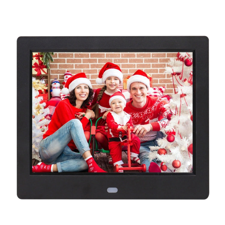 AC 100-240V 8 inch TFT Screen Digital Photo Frame with Holder & Remote Control, Support USB / SD Card Input, 8 inch TFT 8 inch TFT Black