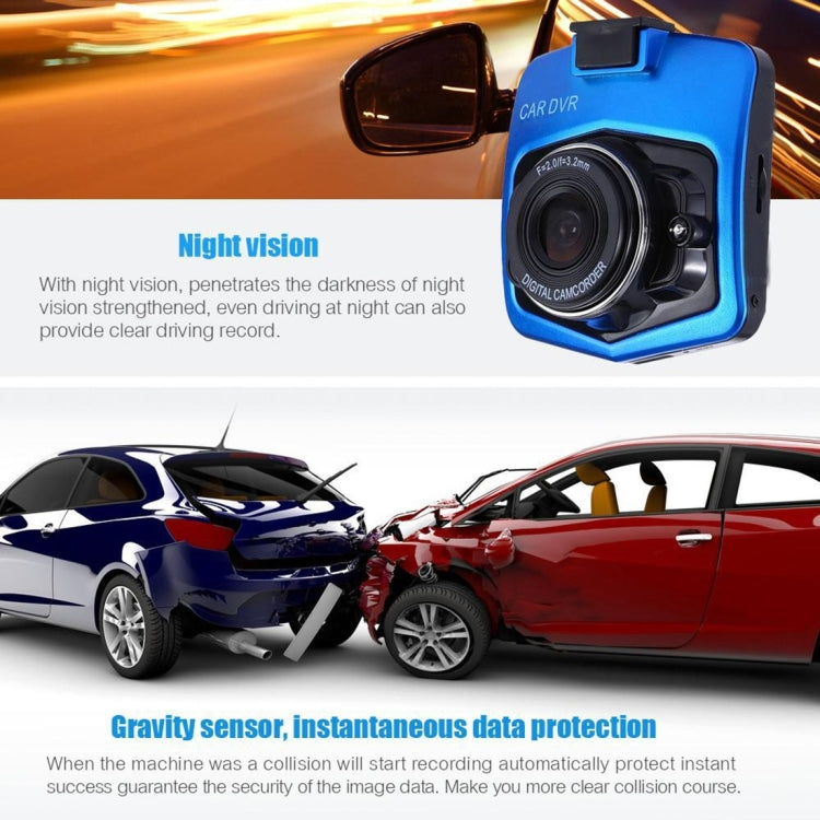 VGA 480P Car Camcorder DVR Driving Recorder Digital Video Camera Voice Recorder with 2.4 inch LCD Screen Display, Support 32GB Micro TF Card & Infrared Night Vision Function(Black + Blue), 2.4 inch LCD – Durable Build, Easy to Use