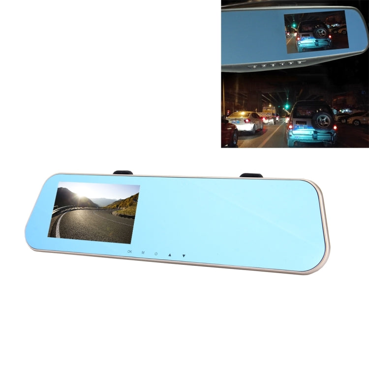Left Screen Display Rearview Mirror Vehicle DVR, Allwinner Programs, 2 x Cameras 1080P HD 140 Degree Wide Angle Viewing, Support GPS Port/ Motion Detection / Night Vision / TF Card / G-Sensor, Rearview Mirror Vehicle DVR Rearview Mirror Vehicle DVR
