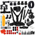 PULUZ 53 in 1 Accessories Total Ultimate Combo Kits (Chest Strap + Suction Cup Mount + 3-Way Pivot Arms + J-Hook Buckle + Wrist Strap + Helmet Strap + Extendable Monopod + Surface Mounts + Tripod Adapters + Storage Bag + Handlebar Mount) for GoPro, Ins... 53 in 1