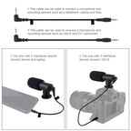 PULUZ U/C Shape Portable Handheld DV Bracket Stabilizer + LED Studio Light + Video Shotgun Microphone Kit with Cold Shoe Tripod Head for All SLR Cameras and Home DV Camera, Bracket Kits + Mic + LED