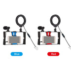 PULUZ 3 in 1 Vlogging Live Broadcast Smartphone Video Rig + Microphone + 4.7 inch 12cm Ring LED Selfie Light Kits with Cold Shoe Tripod Head for iPhone, Galaxy, Huawei, Xiaomi, HTC, LG, Google, and Other Smartphones, 3 in 1 Ring LED