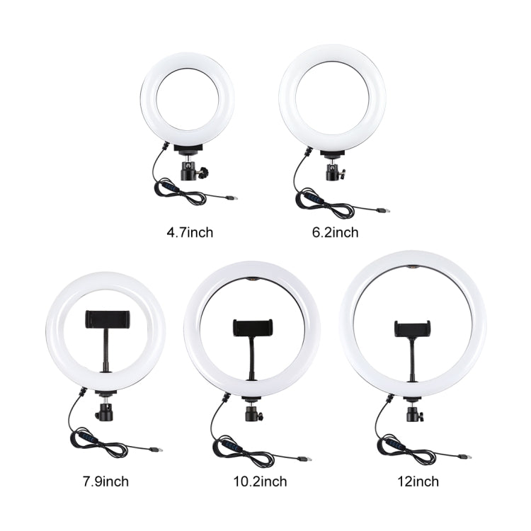 PULUZ Tripod Mount + Live Broadcast Dual Phone Bracket + 6.2 inch 16cm LED Ring Vlogging Video Light Kits, 3 in 1