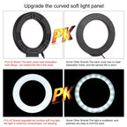PULUZ 4.7 inch 12cm USB 10 Modes 8 Colors RGBW Dimmable LED Ring Vlogging Photography Video Lights + Desktop Tripod Mount with Cold Shoe Tripod Ball Head, 4.7 inch RGBW+Tripod Mount