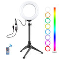 PULUZ 6.2 inch 16cm RGBW Light + Desktop Tripod Mount + USB Dimmable LED Ring Vlogging Photography Video Lights with Cold Shoe Tripod Ball Head & Remote Control, Tripod Mount + 6.2 inch RGBW / Remote Tripod Mount + 6.2 inch RGBW Remote