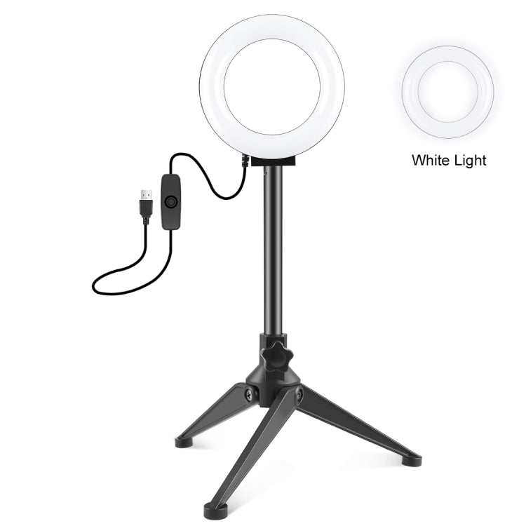 PULUZ 4.7 inch 12cm Ring Light + Desktop Tripod Selfie Stick Mount USB White Light LED Ring Selfie Beauty Vlogging Photography Video Lights Kits Default Title