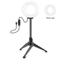 PULUZ 4.7 inch 12cm Ring Light + Desktop Tripod Selfie Stick Mount USB White Light LED Ring Selfie Beauty Vlogging Photography Video Lights Kits Default Title