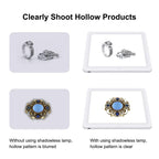PULUZ 25cm Folding Portable High CRI Ring LED Photo Lighting Studio Tent Box + Shadowless Light Lamp Panel Pad with 12 Colors Backdrops, Size: 25cm x 25cm x 25cm, 25cm High CRI Box + Shadowless Light
