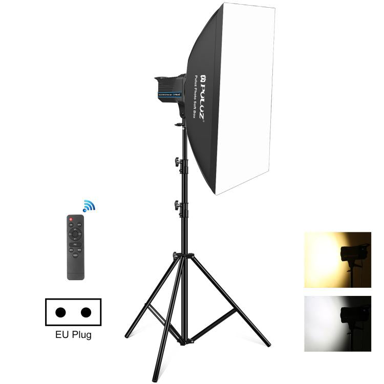 PULUZ 120W Photo Studio Strobe Flash Light Kit with Softbox Reflector & Tripod, Rectangle 120W 2700K-6500K Light Kit EU Plug, Rectangle 120W 2700K-6500K Light Kit UK Plug, Rectangle 120W 2700K-6500K Light Kit US Plug Rectangle 120W 2700K-6500K Light Kit EU Plug EU Plug