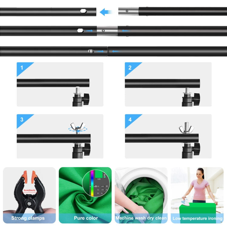 PULUZ LED Light Studio Softbox Photography Kit with 220V Bulb & Background & Reflective & Tripod Mount & Sandbags, Photography Light Kit, EU Plug, Photography Light Kit, US Plug
