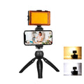 PULUZ Live Broadcast Smartphone Video Light Vlogger Kits with LED Light + Tripod Mount + Phone Clamp Holder, LED + Tripod + lamp LED + Tripod + lamp