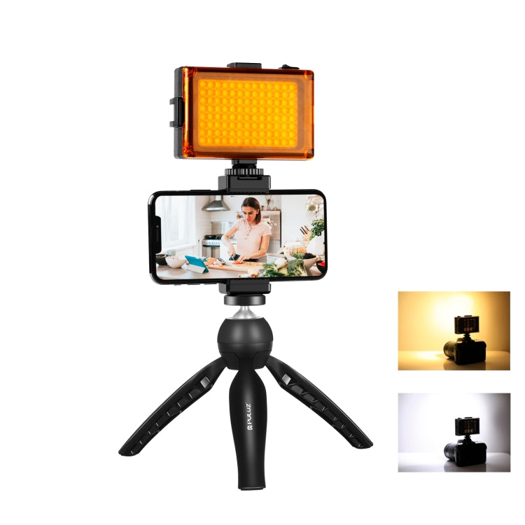 PULUZ Live Broadcast Smartphone Video Light Vlogger Kits with LED Light + Tripod Mount + Phone Clamp Holder, LED + Tripod + lamp LED + Tripod + lamp