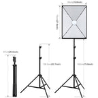 PULUZ Softbox Lighting Kit 2 PCS 50x70cm Professional Photo Studio Photography Light Equipment with 2 x 220V E27 Socket Bulb Photography Lighting Kit, 2 PCS Single Bulb EU Plug, 2 PCS Single Bulb US Plug