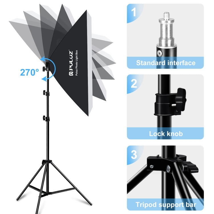 Softbox Lighting Kit 2 PCS 50x70cm Professional Photo Studio Photography Light Equipment with 8 x E27 20W E27 Socket Bulb Photography Lighting Kit for Filming Portrait Shooting / Fashion Advertising Photography, 2 PCS 4 x Bulb Kit EU Plug... –...
