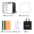 30cm Folding Ring Light Photo Lighting Studio Shooting Tent Box with Shadowless Light Panel, 30cm Box + Shadowless Light – Ultra-thin