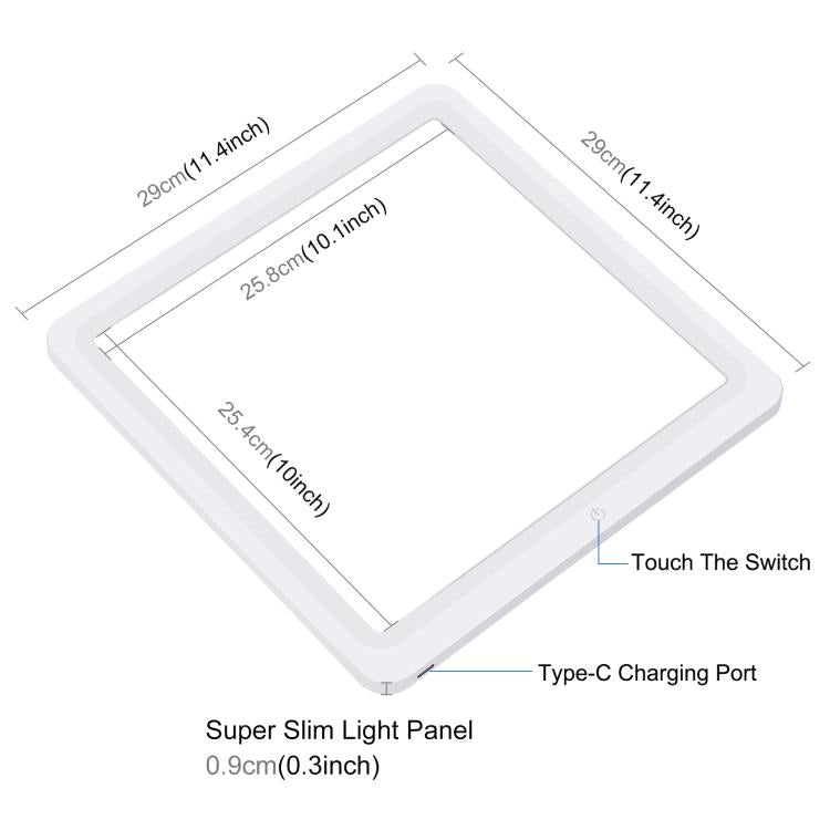 30cm Folding Ring Light Photo Lighting Studio Shooting Tent Box with Shadowless Light Panel, 30cm Box + Shadowless Light – Ultra-thin