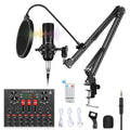 PULUZ Sound Card Live Broadcast Bluetooth Sound Mixer Studio Microphone Kits with Suspension Scissor Arm & Metal Shock Mount, Chinese Version, Sound Mixer+Microphone, Chinese Version Sound Mixer+Microphone, Chinese Version
