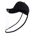 50 PCS Anti-Saliva Splash Anti-Spitting Anti-Fog Anti-Oil Protective Baseball Cap Mask Removable Face Shield, Baseball Cap Mask 50 Pack, 50 PCS Baseball Cap Mask/Red