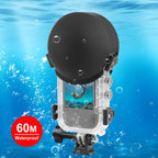 For Insta360 X5 PULUZ 60m Waterproof Sealed Diving Case with Silicone Lens Cover, Diving Case with Silicone Lens Cover Diving Case with Silicone Lens Cover
