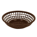 Plastic Brown Round Fast Food Basket 203mm - Pack of 12