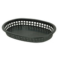 Plastic Black Oblong Fast Food Basket 273mm - Pack of 12