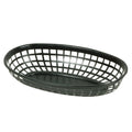 Plastic Black Oval Fast Food Basket 237mm - Pack of 12