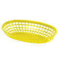Plastic Yellow Oval Fast Food Basket 237mm - Pack of 12