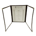 Triple Fold Black Menu Cover 216mm x 279mm