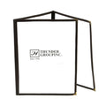 3 Page Book Fold Brown Menu Cover 216mm x 279mm