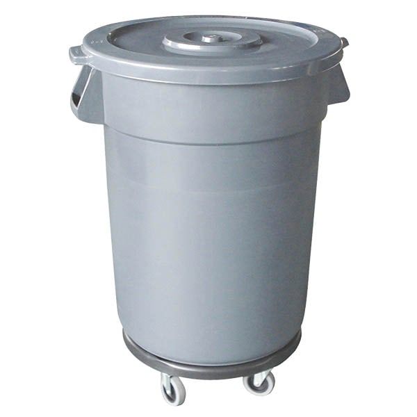 Plastic Lid for 32 Gal Plastic Trash Can Grey